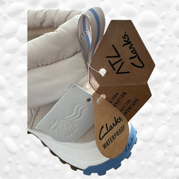 CLARKS ATL Trek Ice Waterproof Boots - Ivory Combo NWT Size 8 - Picture 9 of 11